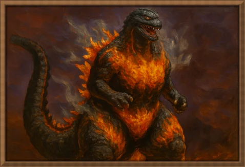 Godzilla ardiente